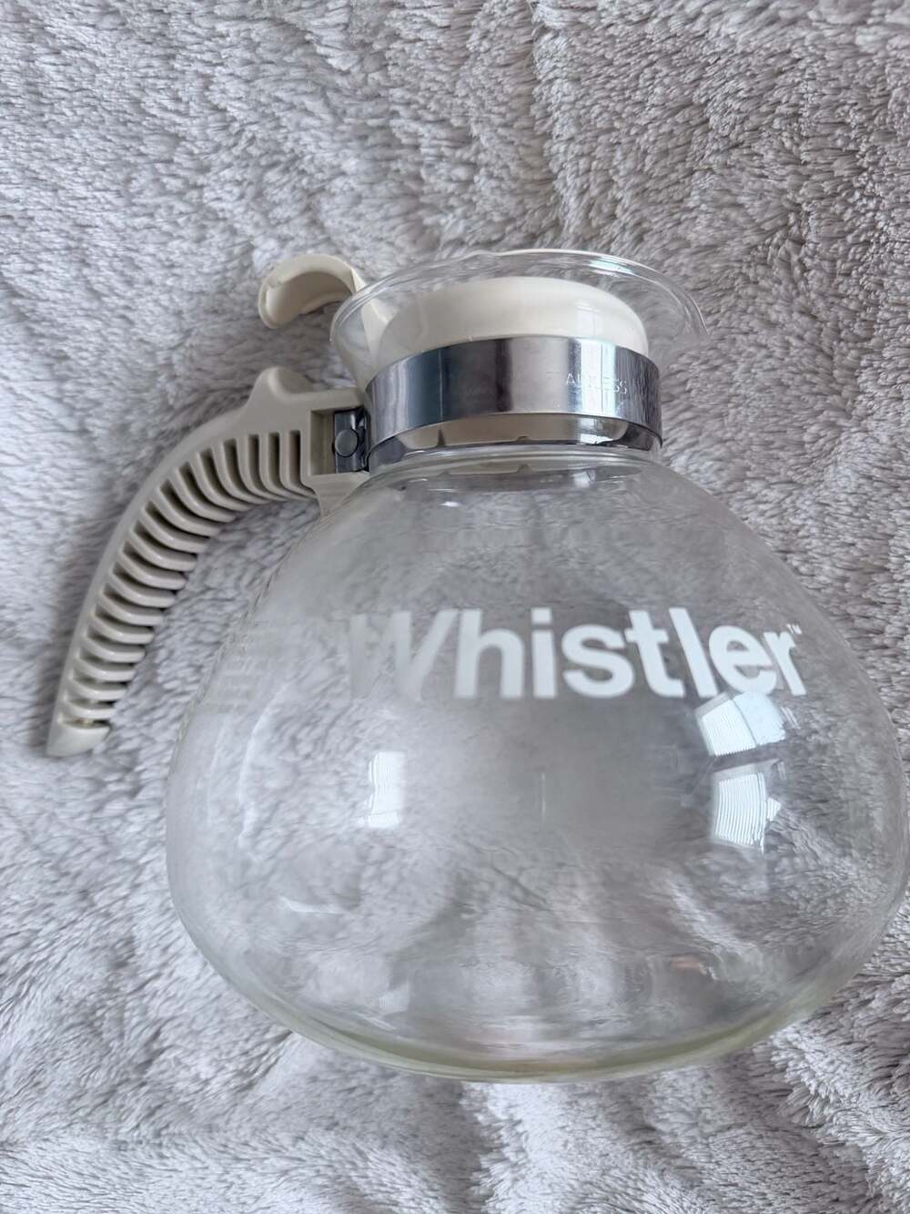 Vintage Gemco The Whistler 8-Cup Glass Stovetop Coffee/Tea Pot Carafe
